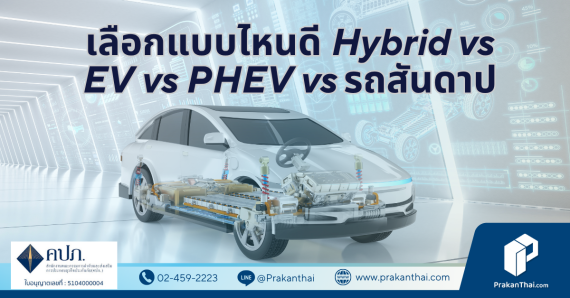 เลือกแบบไหนดี Hybrid vs EV vs PHEV vs รถสันดาป
