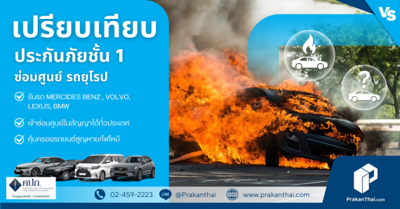 ประกันภัยชั้น 1 ซ่อมศูนย์รถยุโรป